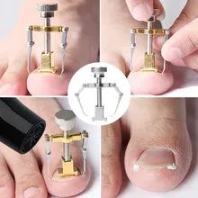 How to use ingrown toenail tool ? How to treat ingrown toenails at home Soak your foot in warm water for 10 to 30 minutes daily. You can add Epsom salt, tea tree oil, vinegar, or other disinfecting agents to the water to help reduce inflammation and infec