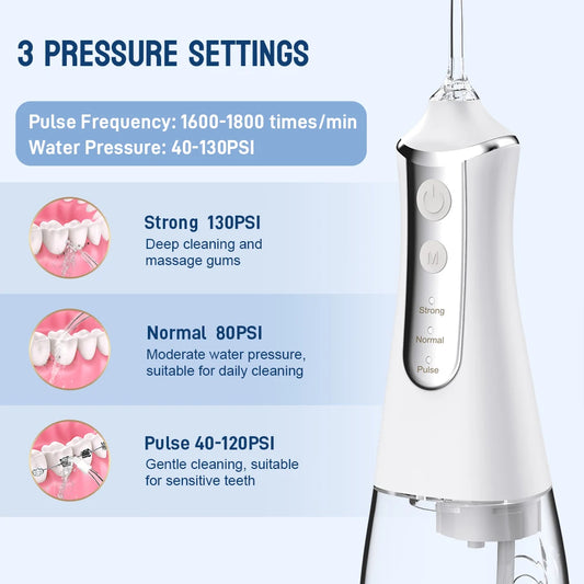 Water Flosser with 3 Cleaning Modes,Cordless Oral Irrigator