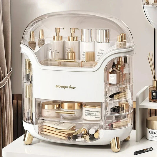 Cosmetic Storage Box - Large Capacity Desktop Makeup Organizer Storage