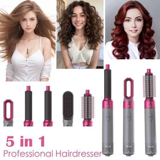 Hot Air Styler Comb 5 in 1 Hair Dryer Automatic Hair Curler