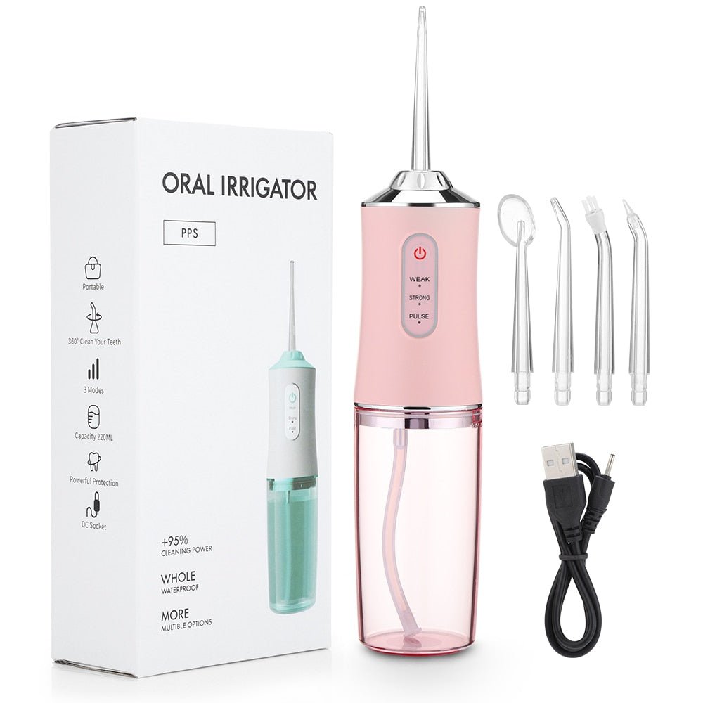 Portable Oral Irrigator for Teeth Whitening Dental Cleaning Health - TrimTide